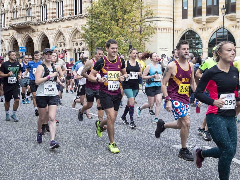 Thousands of runners took on the 13.1 mile route around Northampton.