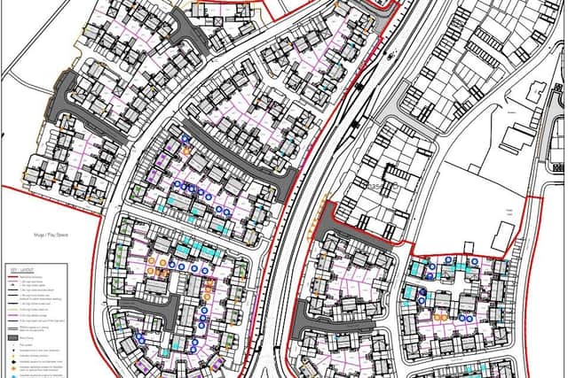Planning layout for the 233 home development. Credit: Vistry Group