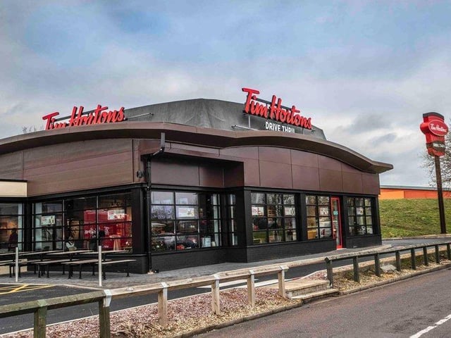 In at third is Tim Horton's. The Canadian coffee chain - with only a handful of branches in the United Kingdom - opened its drive-thru branch in December 2021. The coffee shop is located in the former Pizza Hut building in Marquee Drive, Riverside. Opening hours are 6am to midnight, seven days a week.