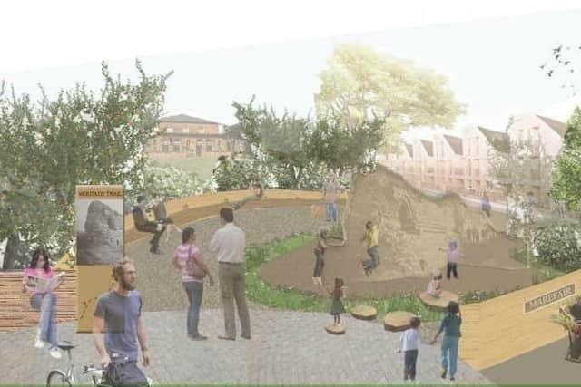 WNC's cabinet member for town centre regeneration, Daniel Lister, gave an update on the planned Marefair Heritage Park. He said in cabinet papers: " Marefair Heritage Park The work will see Chalk Lane Car Park in Marefair, Northampton transform into a Heritage Park. This will offer open green space for families and the local community to enjoy while celebrating the heritage of the area. Marefair and the surrounding area has a fascinating and important history which includes archaeological excavation sites, historic local buildings such as the Old Black Lion Pub, Hazelrigg House, Castile Hill URC and St Peters Church and even Castle Mound, the site of the once famous Northampton Castle. Following a positive public consultation event in late Spring, design development has continued responding to the themes and comments submitted in the consultation. The Council have also submitted a bid of £250,000 to the National Lottery Heritage Fund with the outcome awaited."