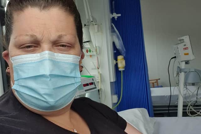 Leila Richardson in hospital