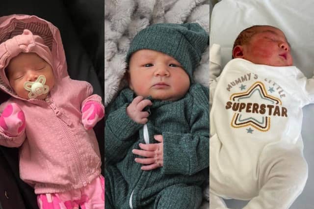 Just three of the babies born last month...