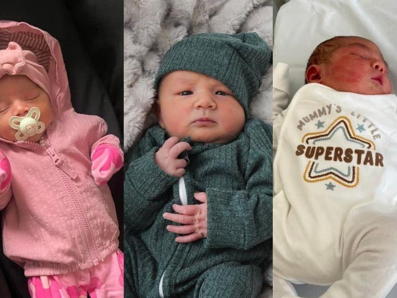 Just three of the babies born last month...