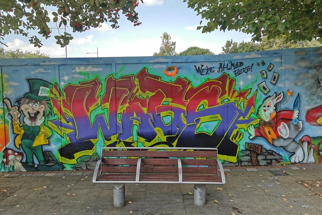 Some of the UK's top graffiti artists sprayed walls and boards in Sol Central, Green Street and St Peter’s Way to increase community pride and reduce crime