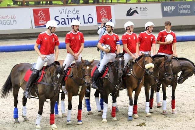 Jamie and Morris won bronze at the horseball European Championships in 2017.