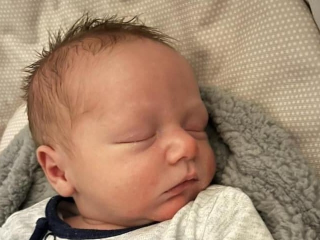Frankie born at 5.52pm on December 17 at Northampton General Hospital, weighing 7lbs 6oz.