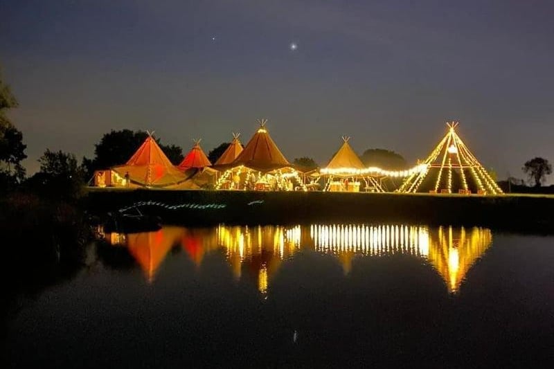 Sywell Grange, on Holcot Lane in Northampton, is set amidst 100 acres of farmland, offers an exclusive use of their tipis and marquees for weddings. Perfect for those who want an outdoor wedding, followed by dancing under the stars at night!