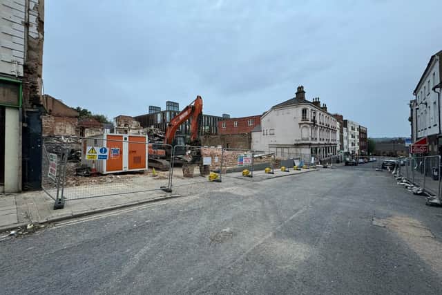 Bridge Street has now reopened to traffic in both directions after the former Fat Cats and Balloon Bar buildings were completely demolished on Friday (September 6).
