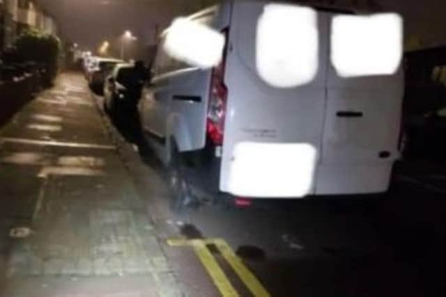 Here's how the van was parked when it was issued a ticket by a WNC traffic warden at 3.30am on November 6.