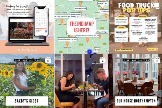 A snapshot of Indi Local's Instagram page (@indi.northampton), where the team is always supporting and promoting independents across Northampton.