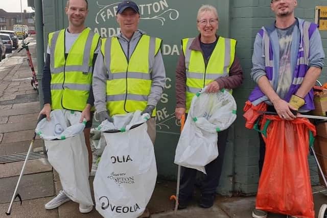 The Far Cotton litter pickers in October last year.