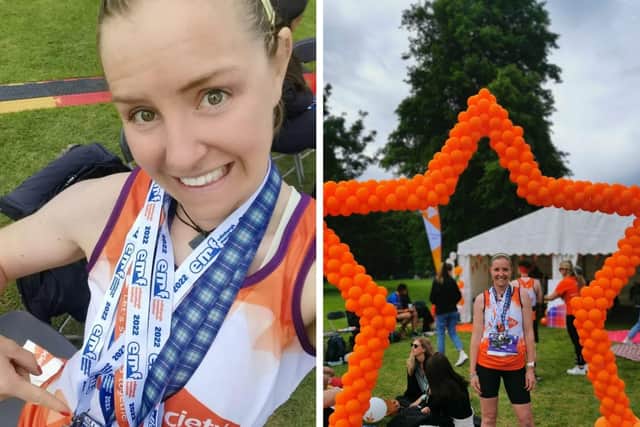 Emma Carter ran all four events at the Edinburgh Marathon festival.