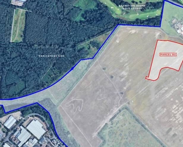Barratt Homes Northampton has been given permission to build 169 homes as part of its 'Phase B' plans at Dallington Grange. The homes will be built within the red boundary pictured.