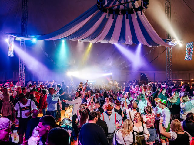 Hundreds of revellers let loose at the popular German-themed event at Delapre Abbey