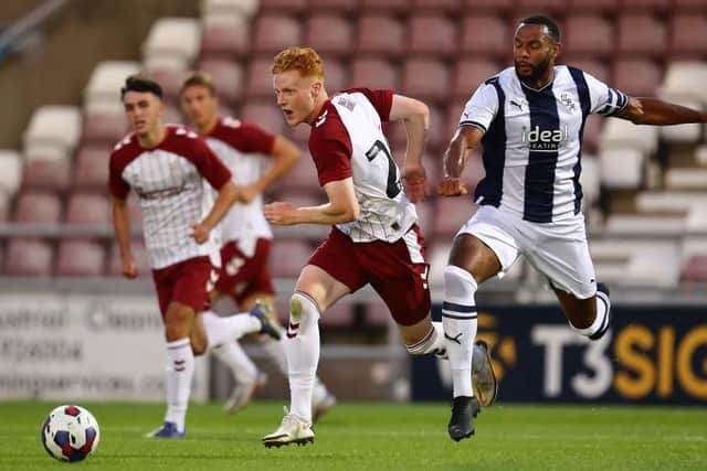 Ryan Haynes was one a clutch of new faces in the Cobblers team for Wednesday night's 3-0 pre-season friendly defeat to West Bromwich Albion (Picture: Pete Norton)