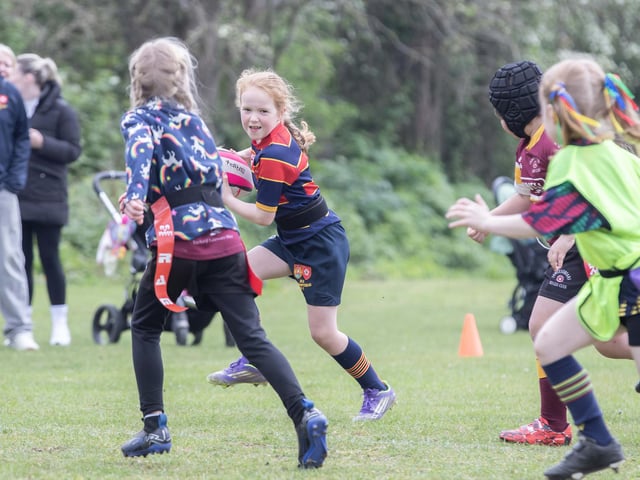 Under 7s girls rugby festival at Northampton Old Scouts on Sunday May 3