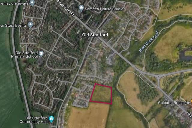 The affordable homes would have been built on fields to the south east of Old Stratford.