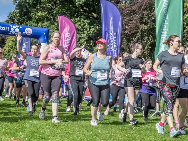 Walkers, runners and joggers completed two laps of Abington Park for the 10k Race for Life on Sunday (July 14).