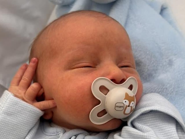 Jaxon Pierre born at 6.37pm on August 22 at Northampton General Hospital, weighing 7lbs 4oz.