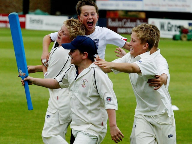 Schools Cricket Tournament at Northampton County ground. Havelock school from Desborough celebrate win. Pictured in 2006