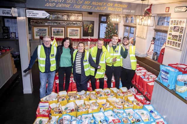 The team behind the huge distribution at the McCarthy-Dixon Foundation. Photo: Kirsty Edmonds.