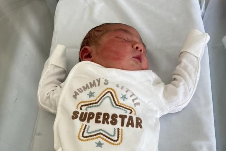 Henry Peter born at 9.38am on September 19 at Northampton General Hospital, weighing 8lb 6oz.