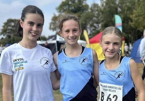 The Rugby & Northampton Under-13 Girls' team of Bella Lamb, Amelia Lee and Elsie Rudkin-Wilson