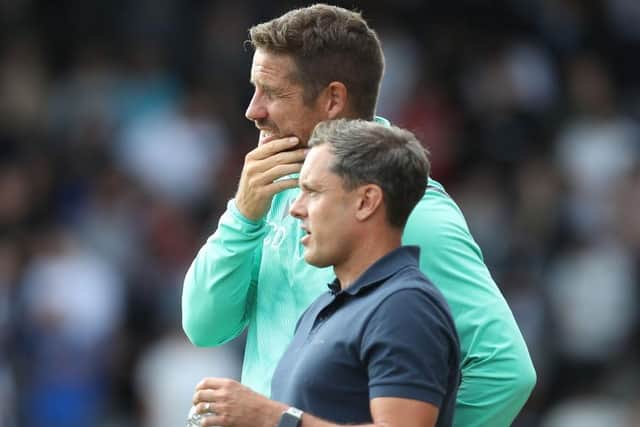 Paul Hurst and assistant Chris Doig will be in charge of Shrewsbury Town for the trip to Northampton on Saturday (Picture: Pete Norton/Getty Images)
