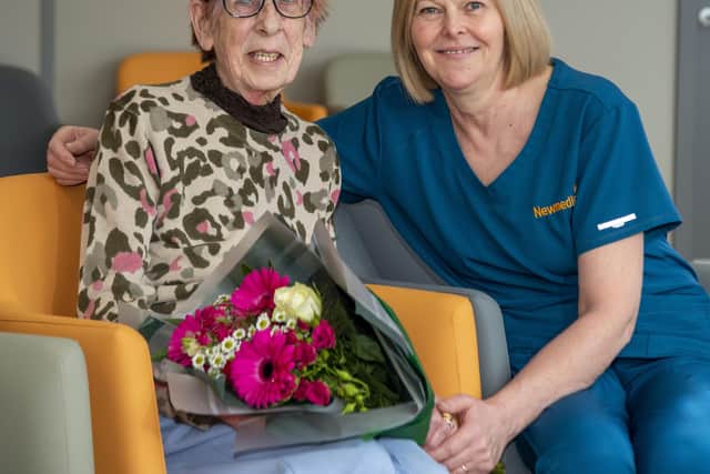 Celia Penn at the new eye health clinic.