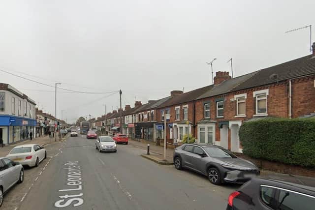 The incident happened outside Betfred in St Leonard's Road.