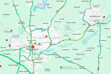 Delays heading westbound into Northampton