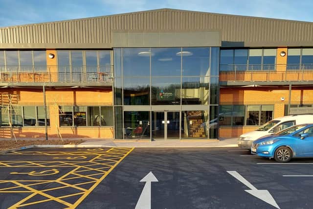 Outside of Futures House, its colleagues main office in Castle Donington