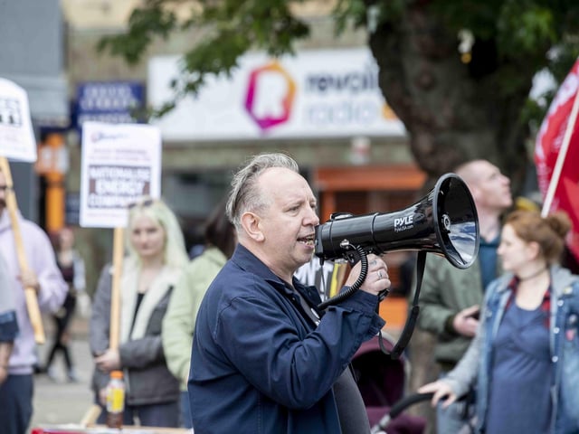 Protestors gathered in Market Square on Saturday (October 1) to demonstrate against the rising energy prices and cost of living crisis. There was also a symbolic bill burning.