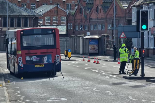Pictures from the scene at midday. The incident happened at 8.40am today (Monday).