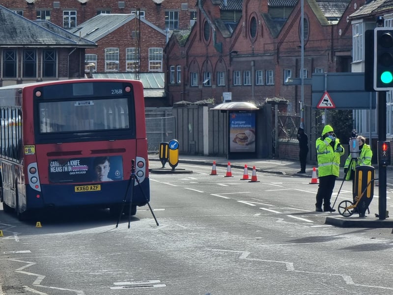 Pictures from the scene at midday. The incident happened at 8.40am today (Monday).