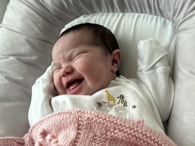Pixie Fiona born at 12.32pm on July 16 at Northampton General Hospital, weighing 8lbs 7oz.