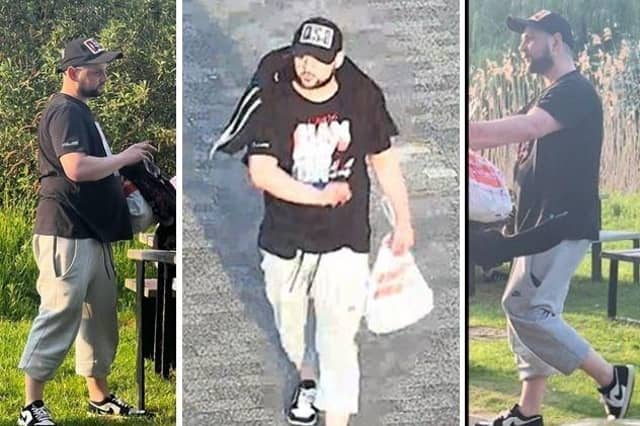Police would like to speak to the man in the image.