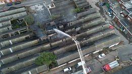 An aerial view of the large fire in Kingsthorpe.
