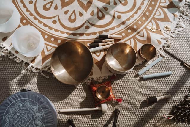 Sound healing is just one of the many strings to Caroline's bow. Photo: Chloe Court.