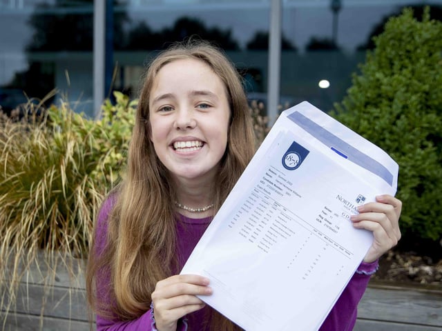 Harriet Williams, from Northampton High School, achieving all 9s in her 10 GCSEs.