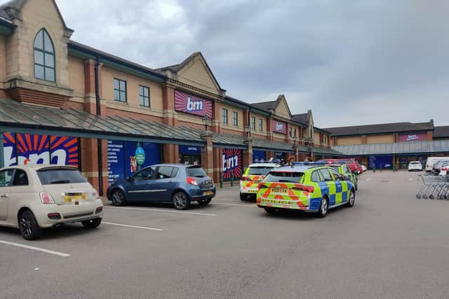 Police were called to B&M in Northampton on Tuesday July 12. Photo: Martin Steers.