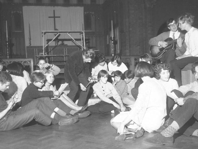 Passion play at St Michael's Hall, Northampton, March 20, 1967