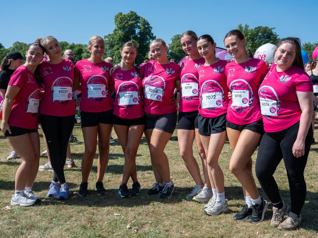 Runners taking part in the Pretty Muddy Race For Life at Abington Park in Northampton on Saturday, July, 11, 20026. Photo by David Jackson.
