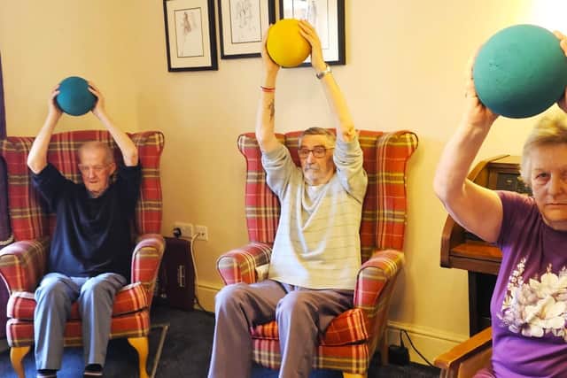 Armchair Exercise is a hit at Elm Bank Care Home in Kettering
