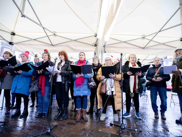 The last of 2024's festivities on the newly refurbished Market Square took place on Saturday December 21, in the form of Christmas carols.