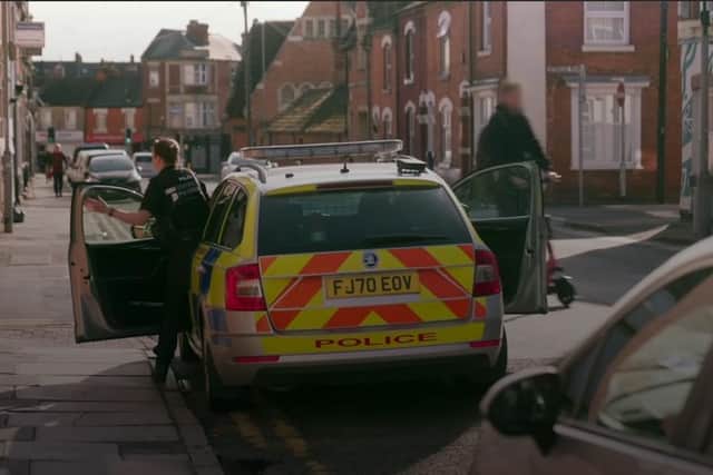 Matt joined Northants Police on a visit to a suspected 'stash house' in Clare Street, in the Mounts.
