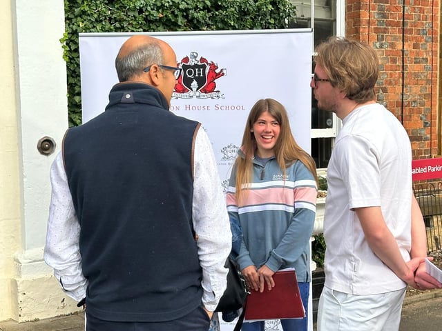 Quinton House students celebrate their GCSE results.