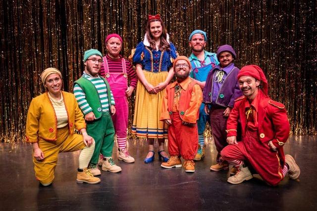The stars of Royal & Derngate's Snow White & the seven dwarfs will take to the stage at 4.25pm.