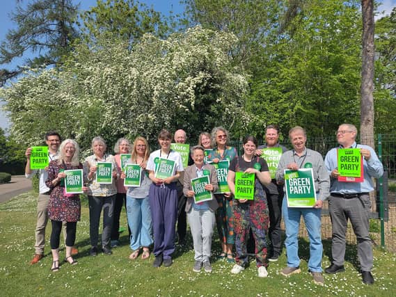 West Northants Green Party activists during the 2025 local elections