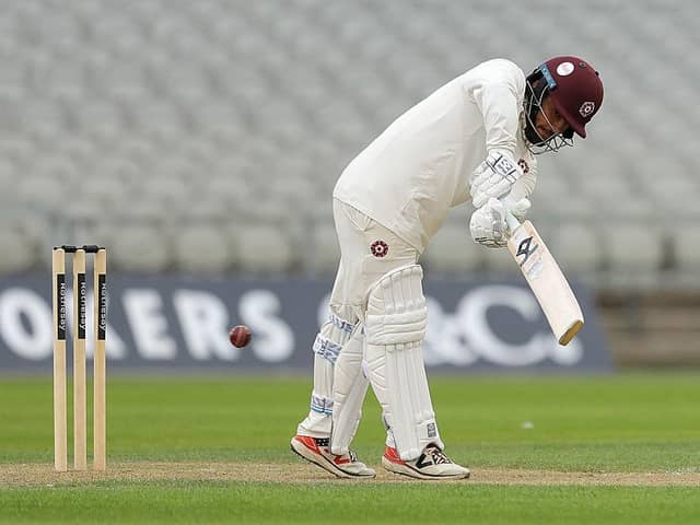 Ricardo Vasconcelos his s fourth first-class century of the season for Northants